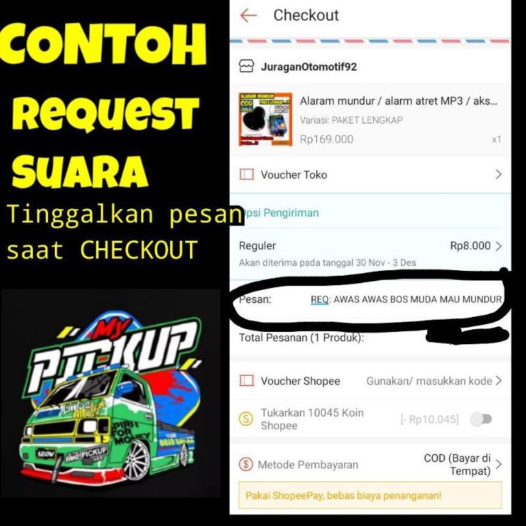 N3M5 Alarm mundur / alarm mundur awas / alarm mundur truk / alaram mundur lagu / carry / alaram mund