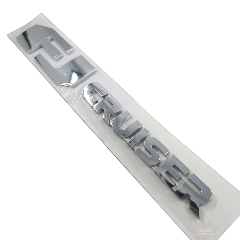 1pc Stiker Emblem / Badge Tulisan FJ CRUISER Bahan ABS Krom Untuk Dekorasi Bagasi Belakang Mobil TOYOTA CRUISER
