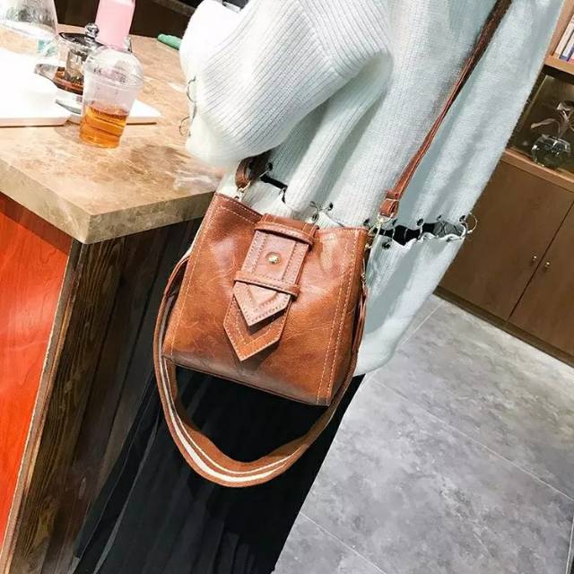 Impor wanita Messenger tas tas bahu ember grosir murah