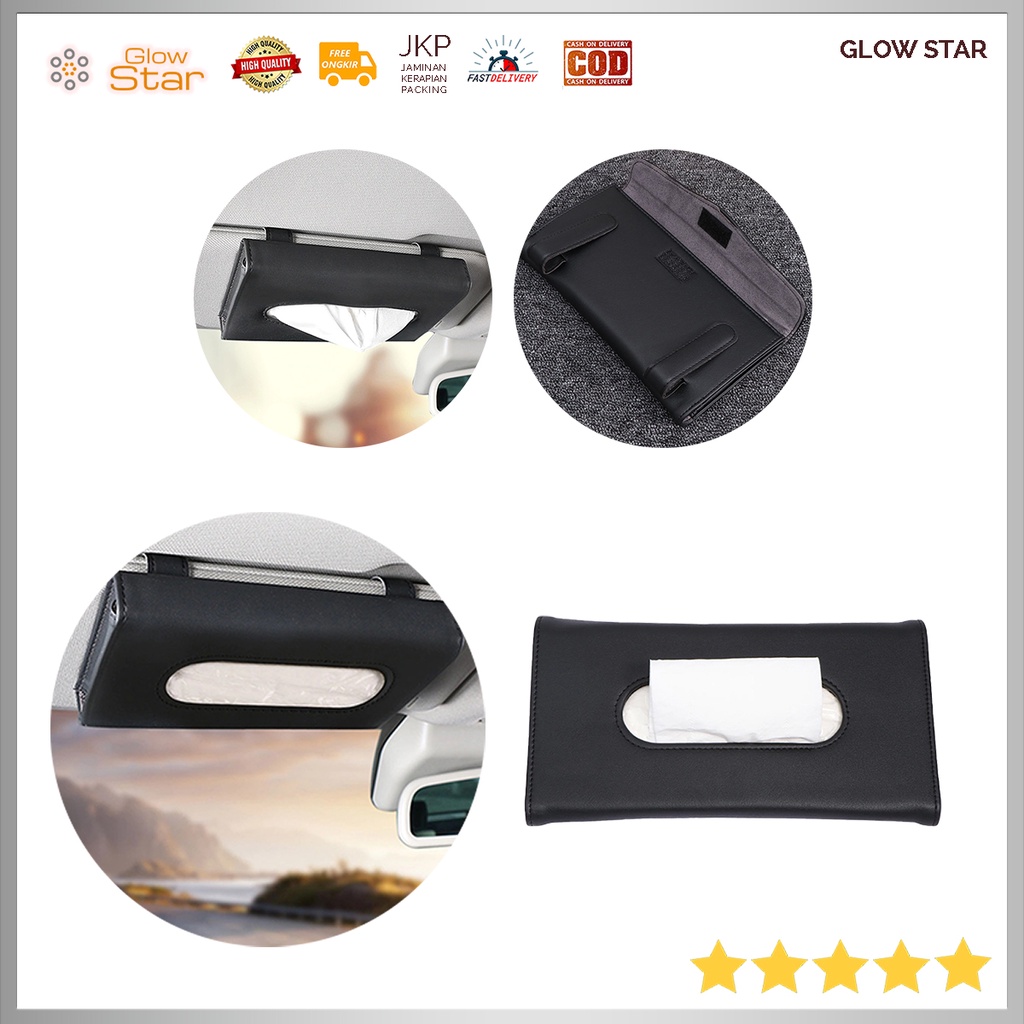 Tempat Tisu Gantung Mobil Kotak Gantungan Tissue Car Sun Visor Hanging Tissue Organizer Case