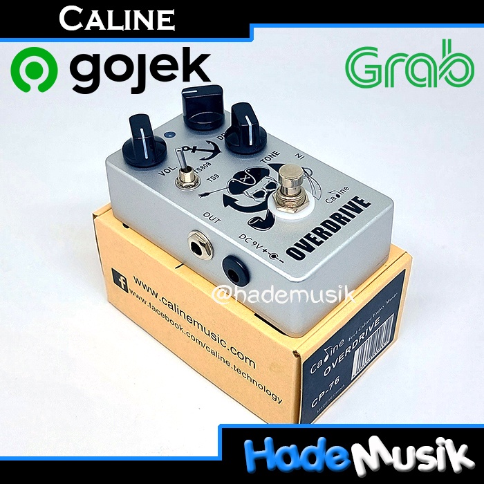 Efek Gitar Caline CP-76 Captain Silver Overdrive based on Tubescreamer TS808 TS9