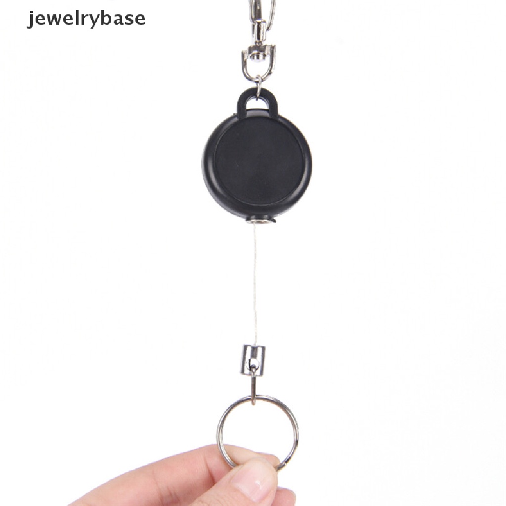 (jewelrybase) Gantungan Kunci / Kartu Identitas Retractable Bahan Baja