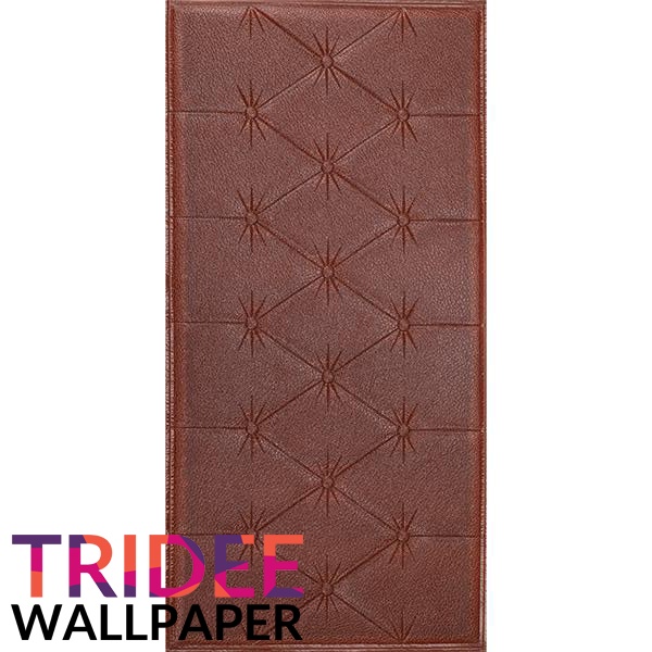 Wallpaper Headboard Stiker Foam 3D  | TRIDEE HEADBOARD FOAM-Coklat Tua