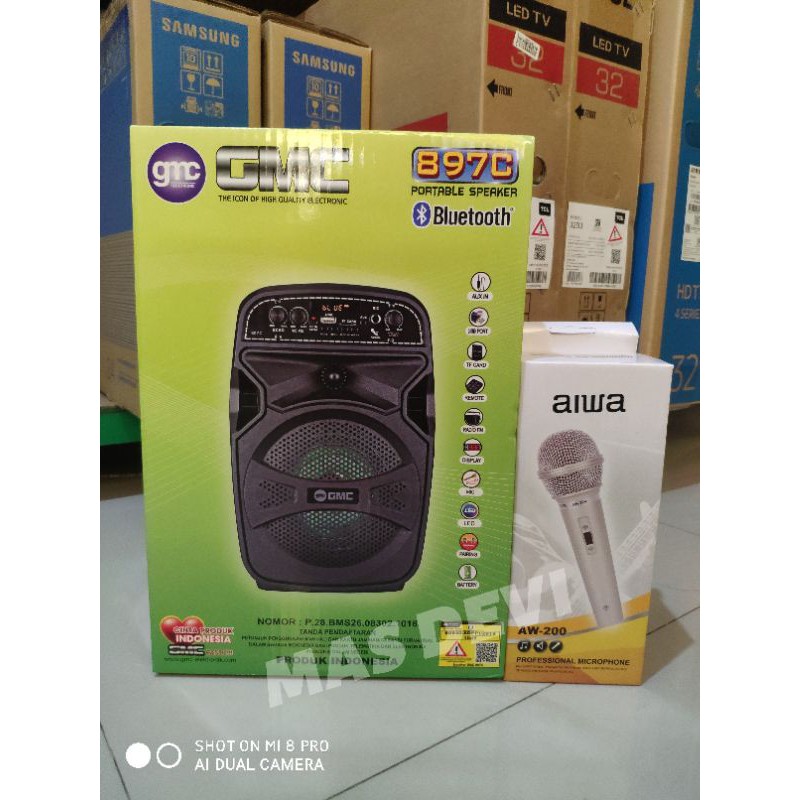 speaker Portibel bloetot  GMC  897c mic Aiwa