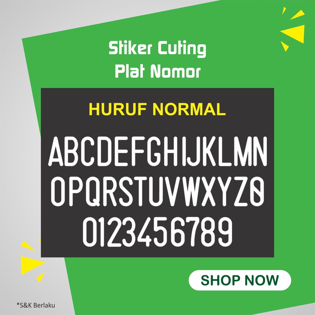 STICKER CUTTING PLAT MOTOR CUSTOM NYALA HOLOGRAM SEPASANG