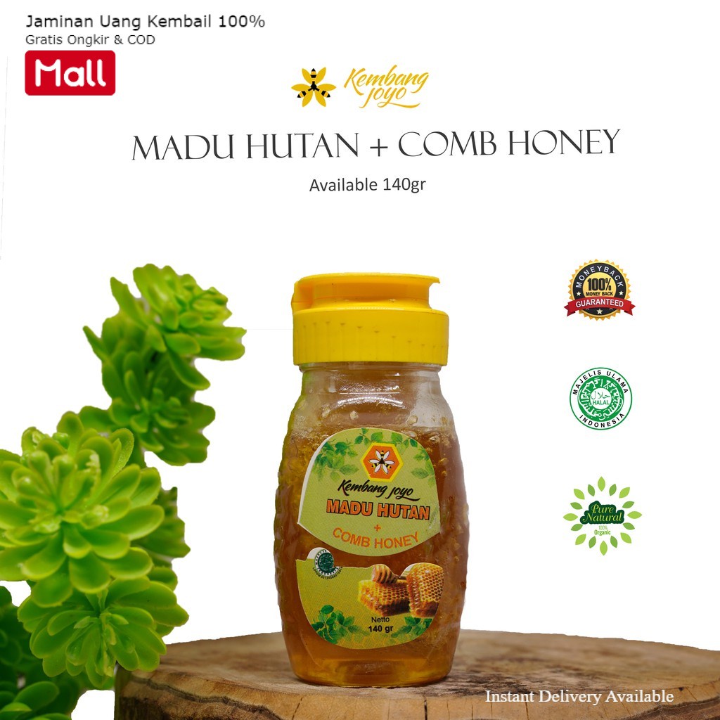 

Madu Kembang Joyo Madu Hutan + Comb Honey 140gr
