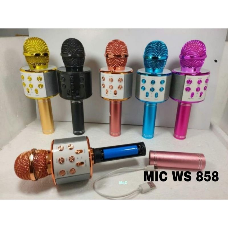 Mic Karaoke / Speaker Bluetooth Wireless WS-858 / WS858