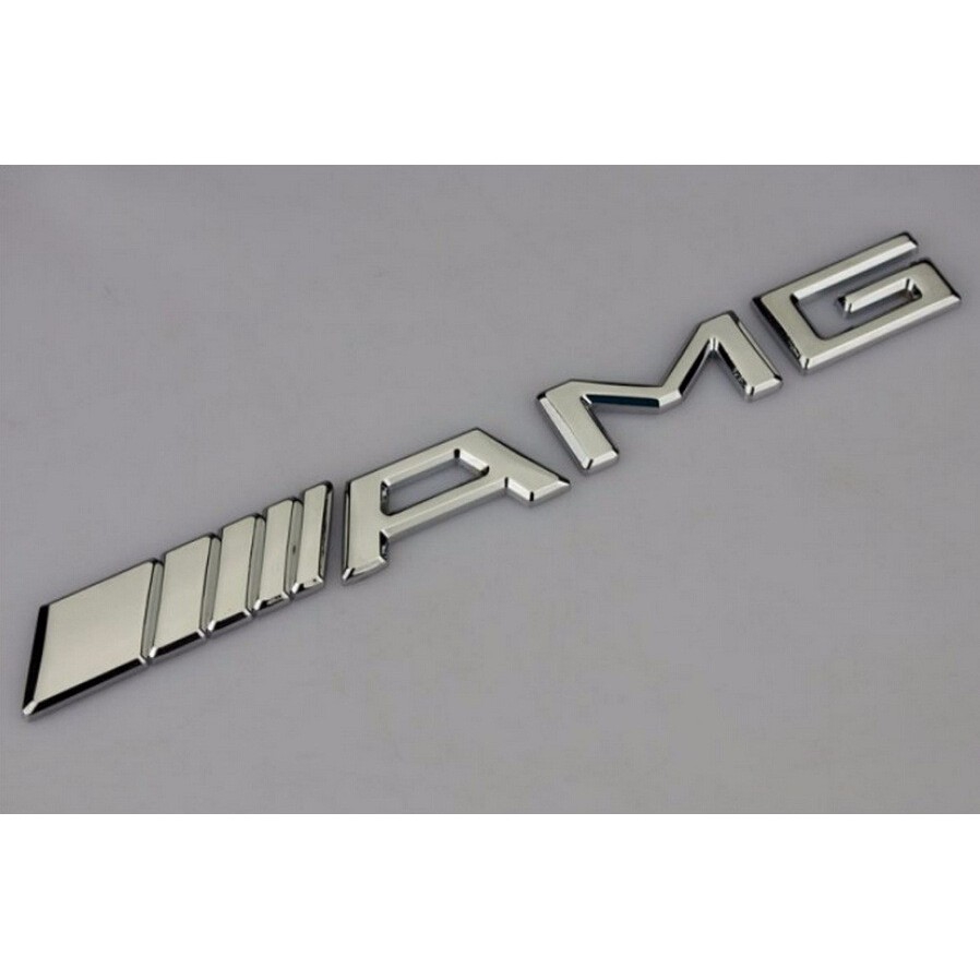 Stiker Logo AMG 3D Bahan Metal Untuk Mercedes C-Class E-Class C63