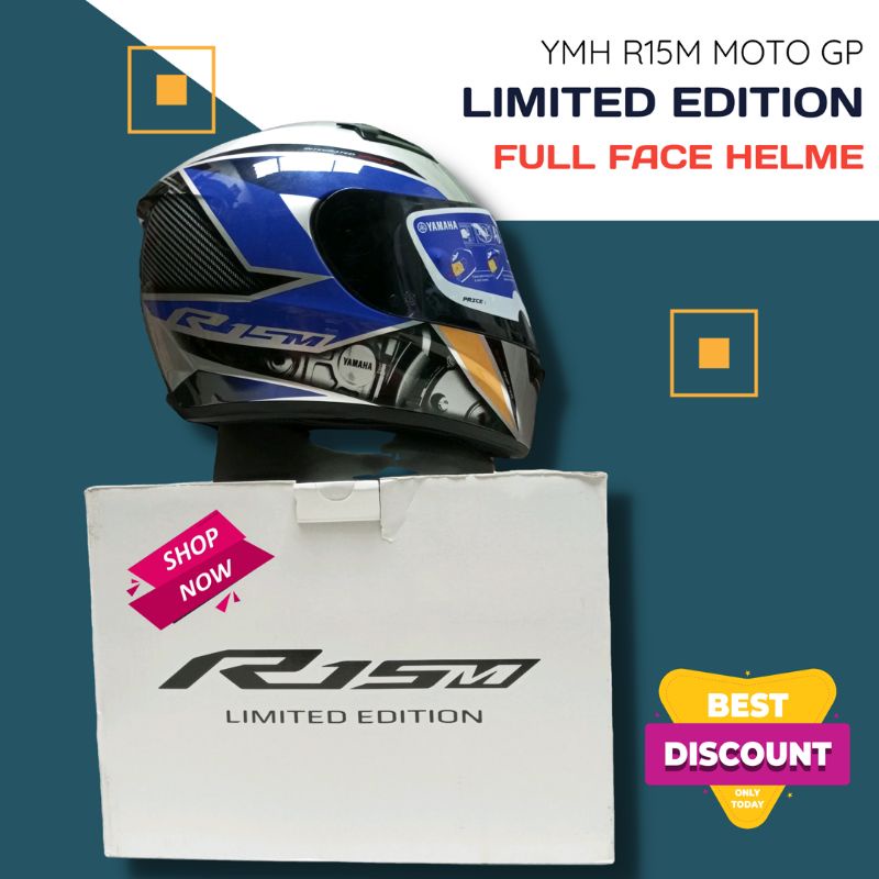 Helm Yamaha Fullface Sport R15M Moto GP Vixion teropong Sport