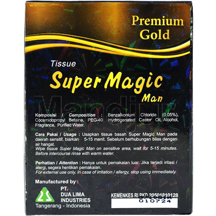 ✅ Privasi Terjamin 100% Tissue / Tisu Super Magic Man Premium Gold Gold Tahan Lama Isi 3 Sachet Tisue Antiseptik Tissue Antiseptic Tisu