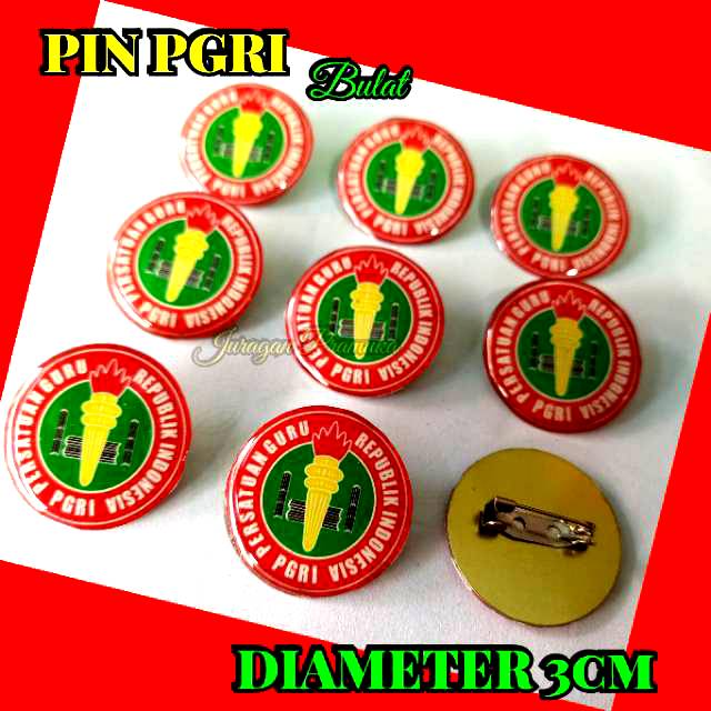 PIN PGRI BULAT 3CM