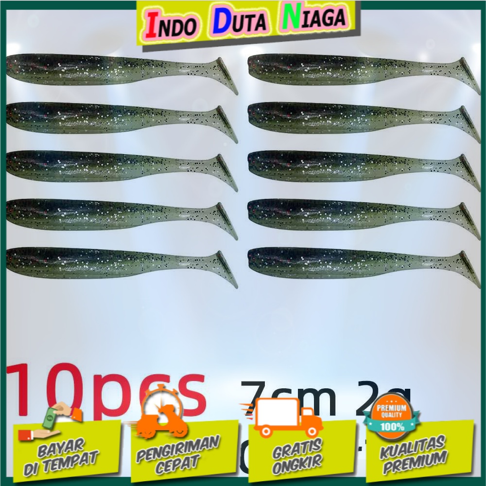 Weihefishing Umpan Pancing Ikan Flashing Jig Lure Bait 7CM 10PCS - L72