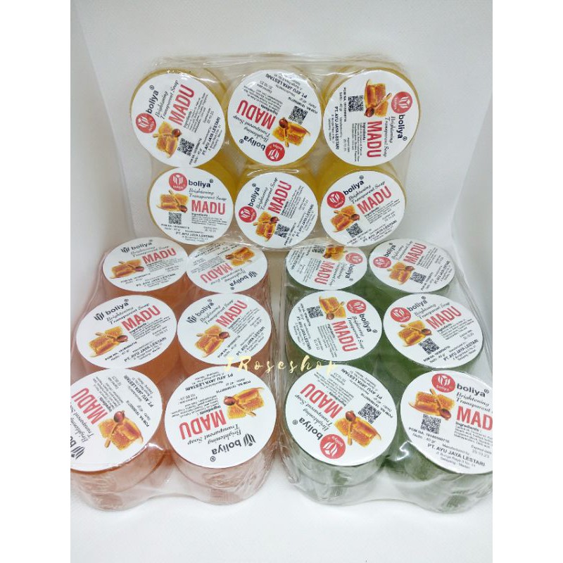 [12 PCS] BOLIYA SABUN MADU BULAT 40 GRAM ORIGINAL BPOM / SABUN UV / WALET / DHA