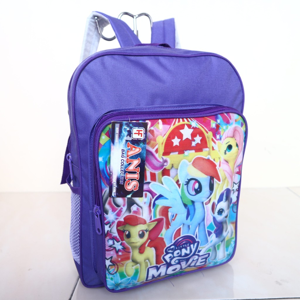 Tas Ransel Anak Gambar Pony Kecil Ungu Sekolah PAUD TK Kado Murah Lucu