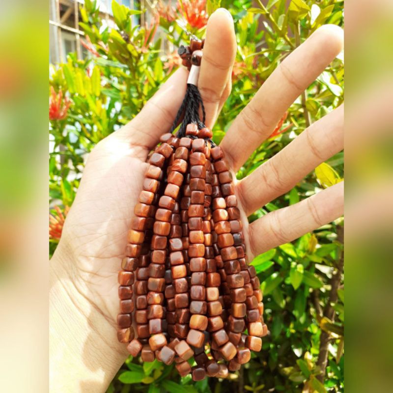 [✅COD] Gelang Tasbih Kayu Kesehatan 33 Butir Koka Kaokah Kokka Kaukah Kaoka Kokah Dadu Coklat Hitam Couple Pria Wanita Asli Original