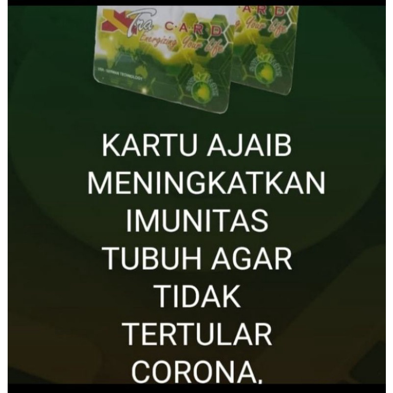 XTRA CARD KARTU ION NEGATIF 20.000 ion/km3 imunitas utk corona