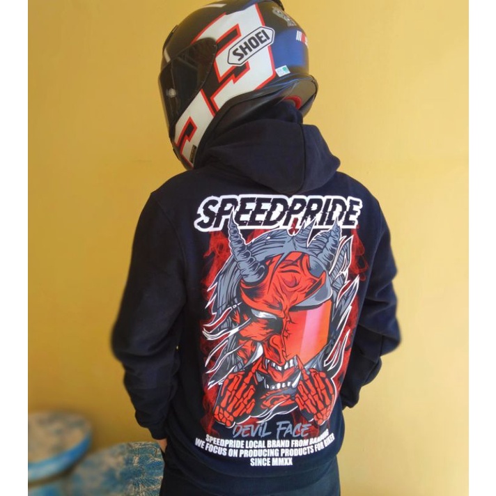 HOODIE DEVIL FACE HOODIE SUNMORI HOODIE KEREN HOODIE BAGUS JAKET MOTOR SWEETER MOTOR JAKET SUNMORI