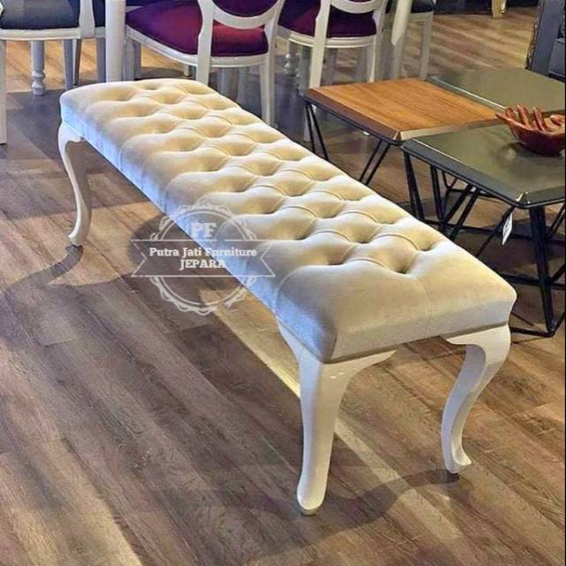 Bangku Sofa Panjang Kursi Santai Jati, Kursi Hias Busa