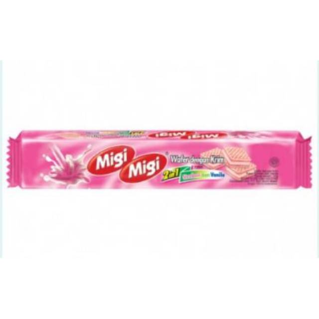 

MIGI MIGI Wafer dengan Krim rasa Stroberi 11g MURAH 1 PCS