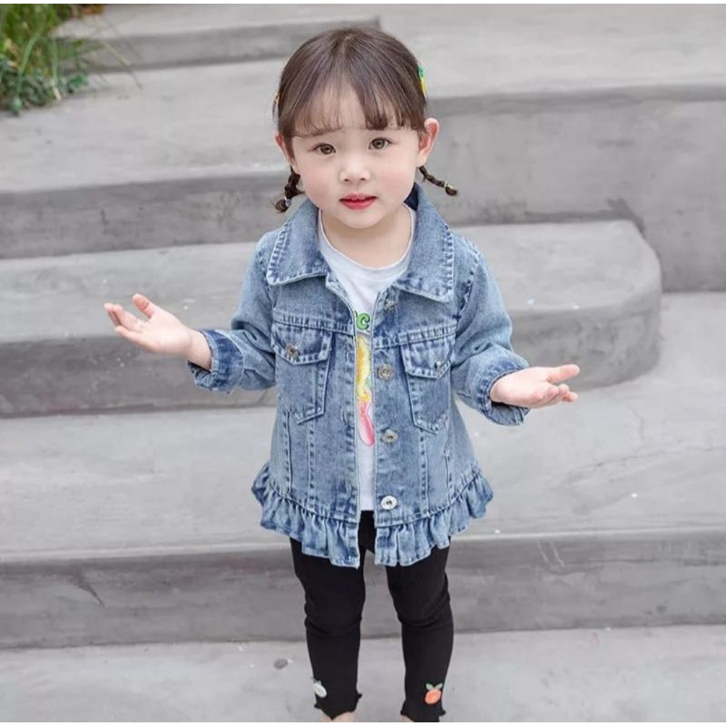 JAKET JEANS ANAK BORDIR ANAK PEREMPUAN LUCU USIA ANAK 2TH-11TH