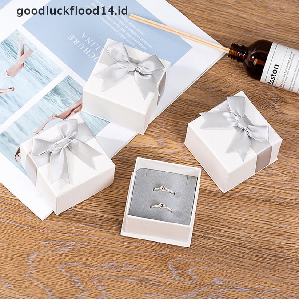 [OOID] Paper Package Bowknot Jewelry Ring Necklace Earrings Gift Box Case Charm ID