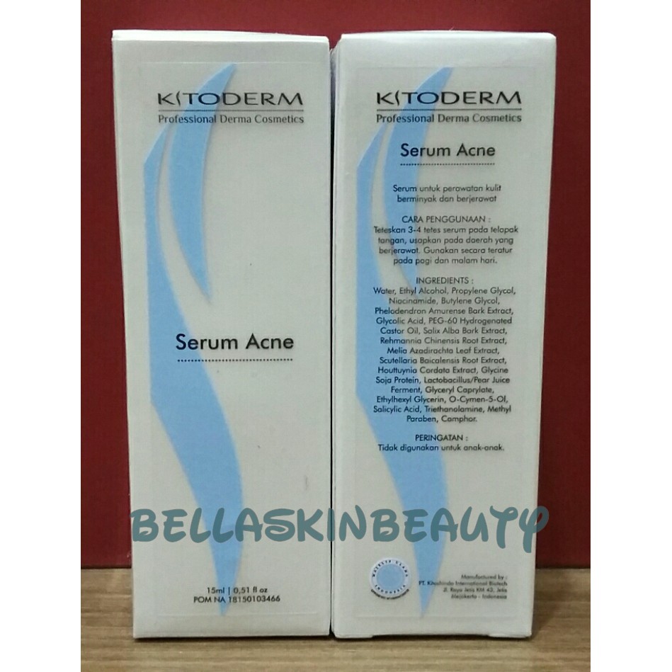 KITODERM SERUM ACNE ( BOX ) | SERUM KULIT WAJAH BERJERAWAT BPOM