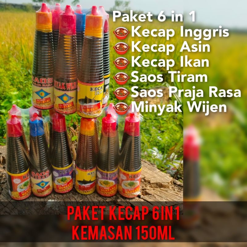 PAKET 6 IN 1 ISI SAUS TIRAM/ PRAJA RASA/ KECAP INGGRIS/ KECAP ASIN/ KECAP IKAN/ MINYAK WIJEN/ / BUMBU MASAKAN/ PAKET BAKARAN