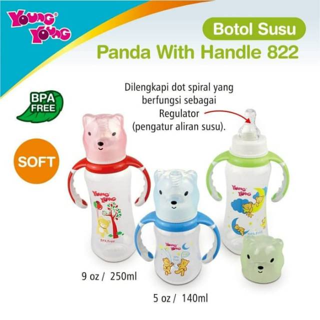 Botol susu panda handle Young Young