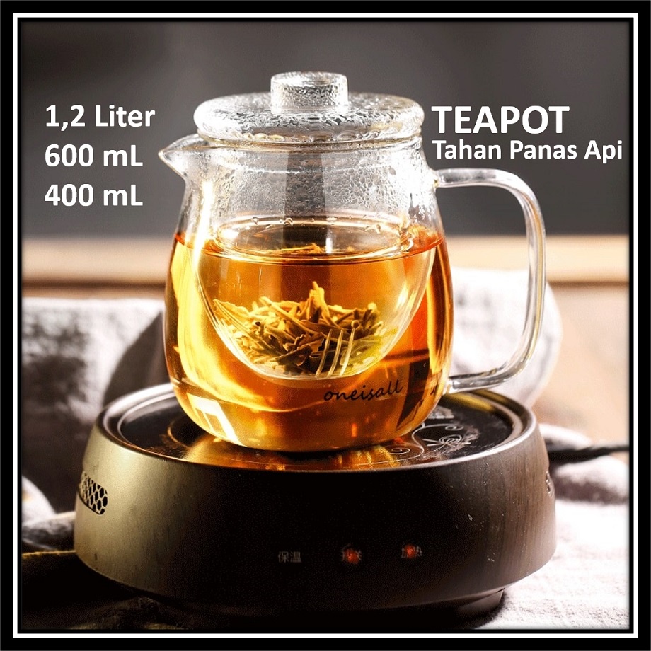 [Tahan Api] Pitcher Teko Teh Kaca Gelas Tahan Panas Api Langsung Teapot Japanese Style Tea Infuse Bi