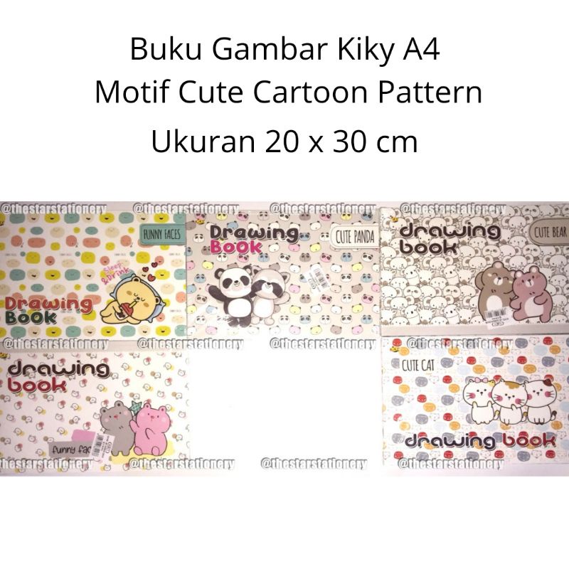 

(1 Pak isi 5 Buku) Buku Gambar Kiky A4 Ukuran 20 x 30 Cm / Drawing Book Kiky A4 (1 Pak/5)