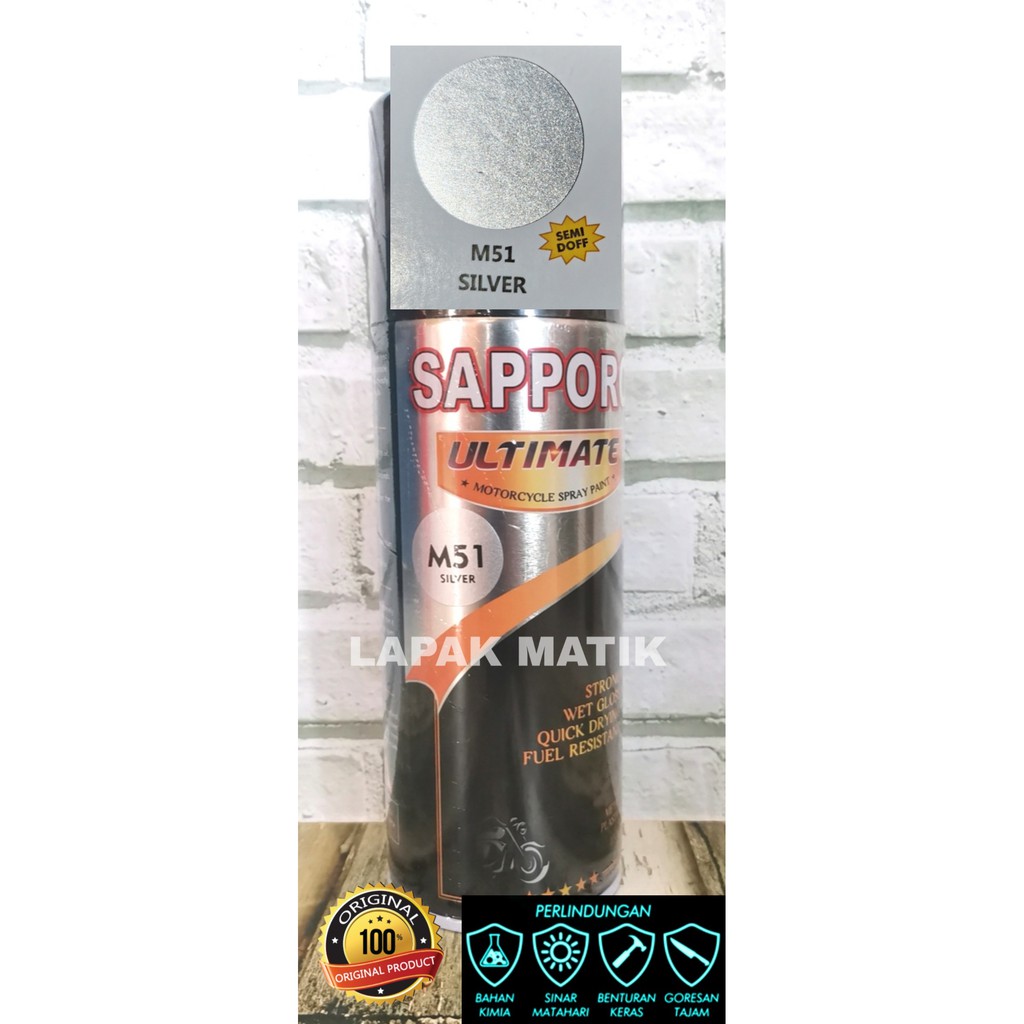 Paket Pilok Sapporo SILVER LIGHT GREY M51 M52 M53 400ML