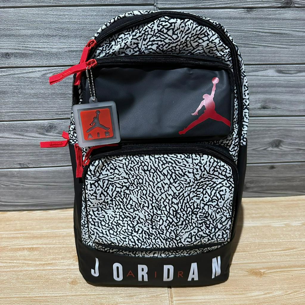 TAS RANSEL AIR JORDAN RETRO ESSENTIAL AGV ORIGINAL ABSTRACT GREY BACKPACK