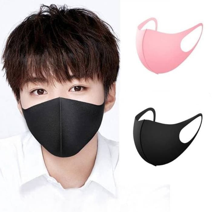 Masker polos bahan scuba | Masker kain lembut bisa di cuci