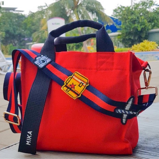 tali tas strap bag travel navy Piica Bali