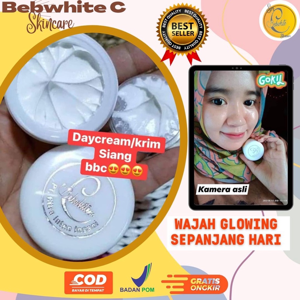 Day Cream Bebwhite C Bbc Skincare Original Cream Pelembab Pencerah Pemutih Wajah Pria Wanita Krim Pe
