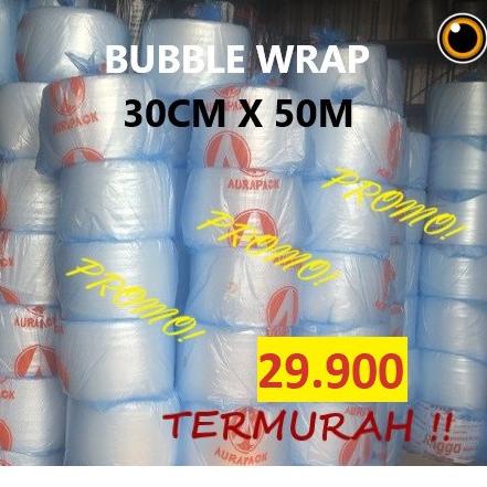 

(KO)✩ Bubble Wrap Putih Bening 30CMx50M bagus tebal Bubblewrap Bandung plastik buble warp roll|Palin