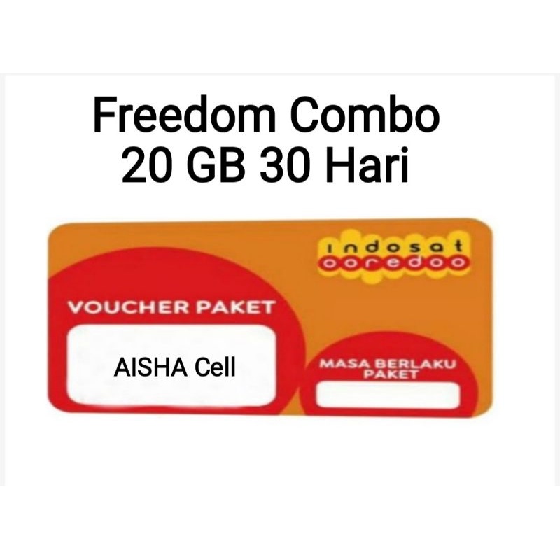 Voucher Indosat Freedom Combo 20 GB