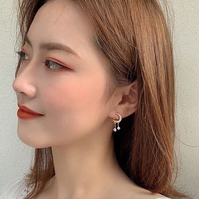 Anting（E292） Gantung Bahan Alloy Model Geometri dengan Rumbai untuk Wanita