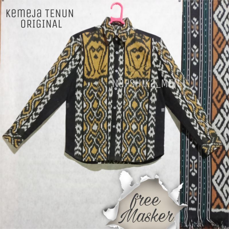 Kemeja Batik Tenun Pria - NAFSHIKA MEN Kemeja Tenun Etnik, Kemeja Full Tenun, Kemeja Batik Tenun, Ke