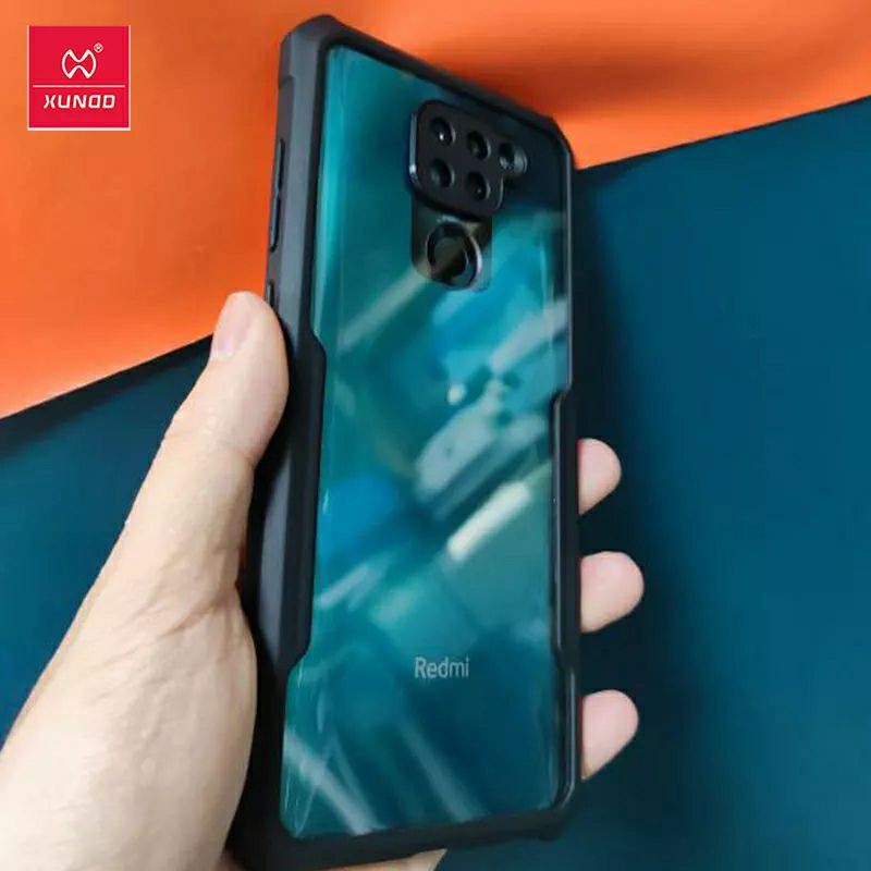 3IN1-COD Soft Case Armor Bumper Anti Crack Redmi Note 9 TG Anti Gores Kaca Full Layar Kamera Premium