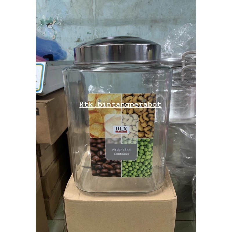 DLX Glass - Toples Kaca / Toples Asinan Segi ( TP.Kafe B SEAL )