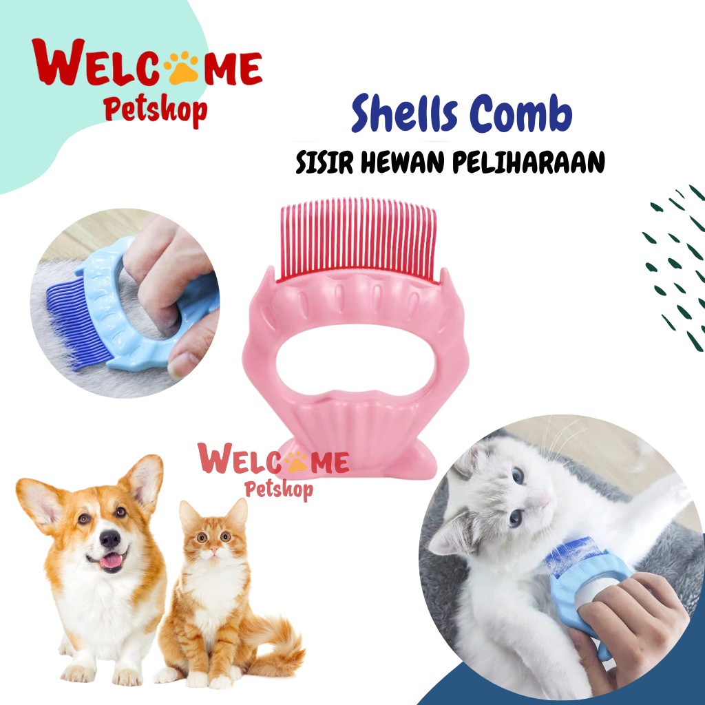 Shells Comb Sisir Sikat Bulu Anjing Kucing Kelinci Brush Grooming