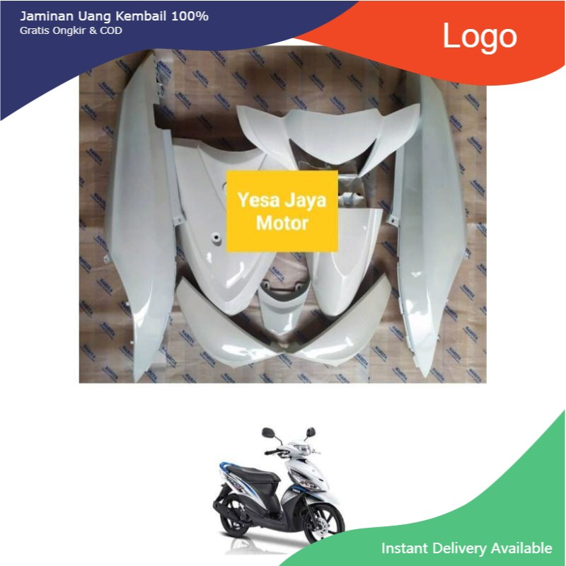Body Halus Yamaha Mio J Warna Putih  / body Halus Mio J