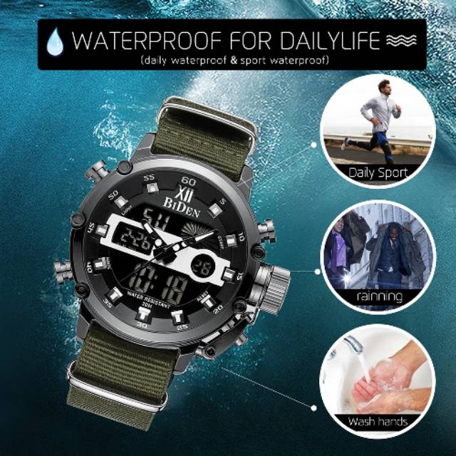 Jam Tangan Pria Army Original Double Time anti air