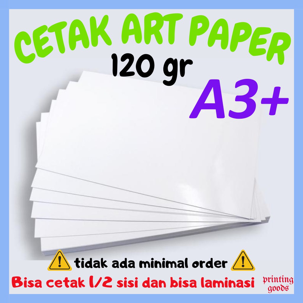 

CETAK ART PAPER 120g A3+ / AP 120 gram