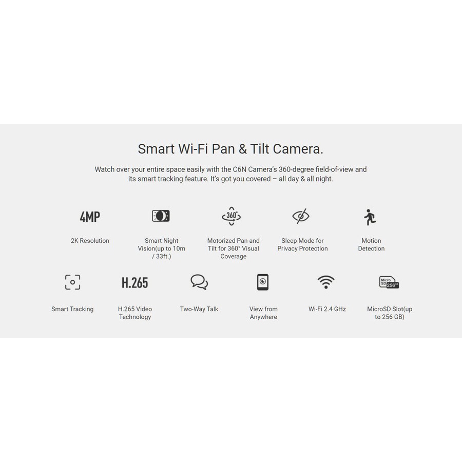 CCTV C6N 4MP 2K Smart Wi-Fi Pan and Tilt Camera - Garansi Resmi