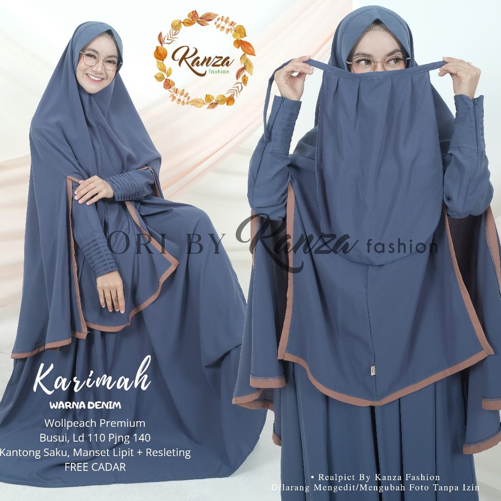KARIMAH SYARI BY KANZA / GAMIS SYARI + HIJAB NIQAB