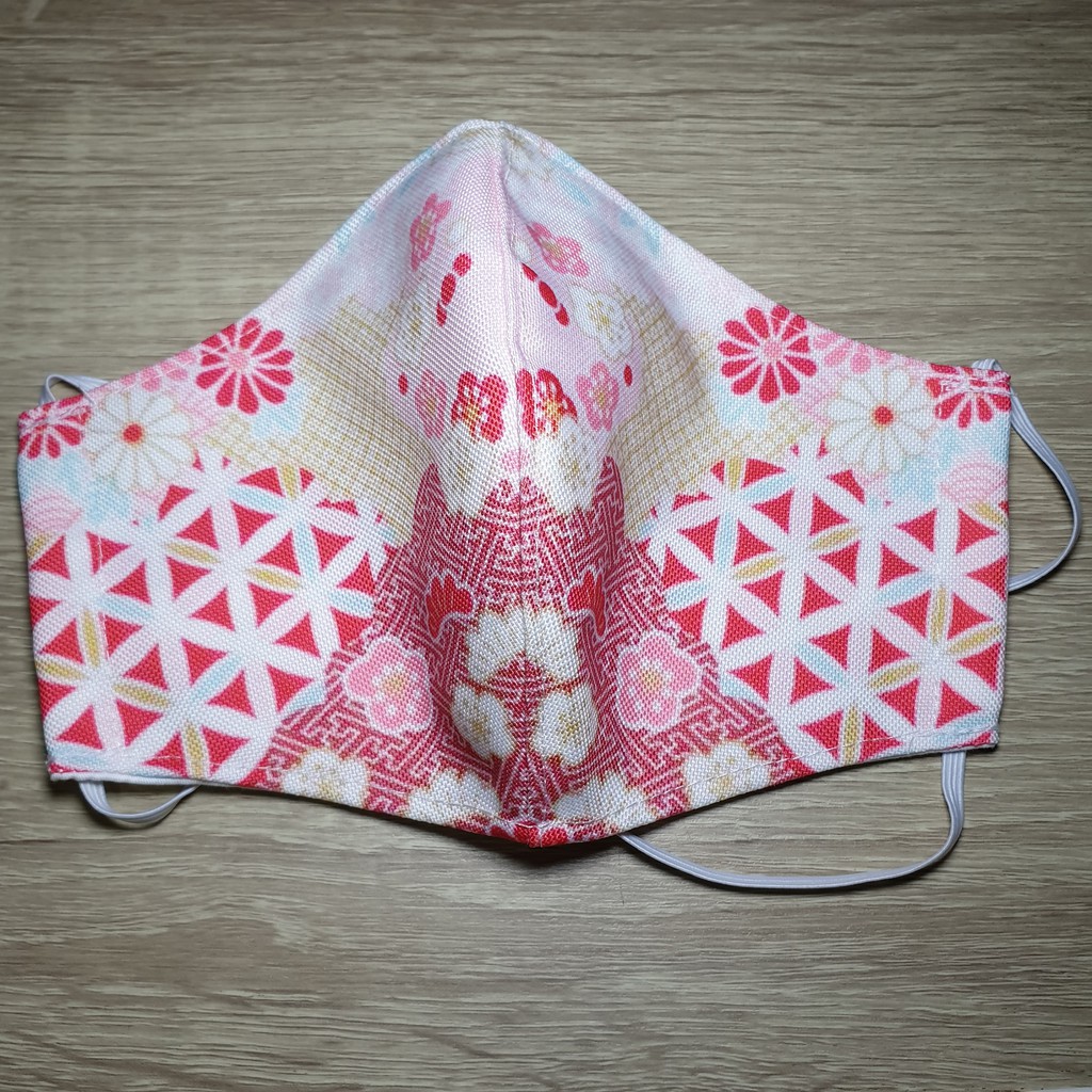 Masker Kain Printing Tematik Seri Tradisional Jepang Japanese Headloop Hijab Jilbab Friendly TJ02