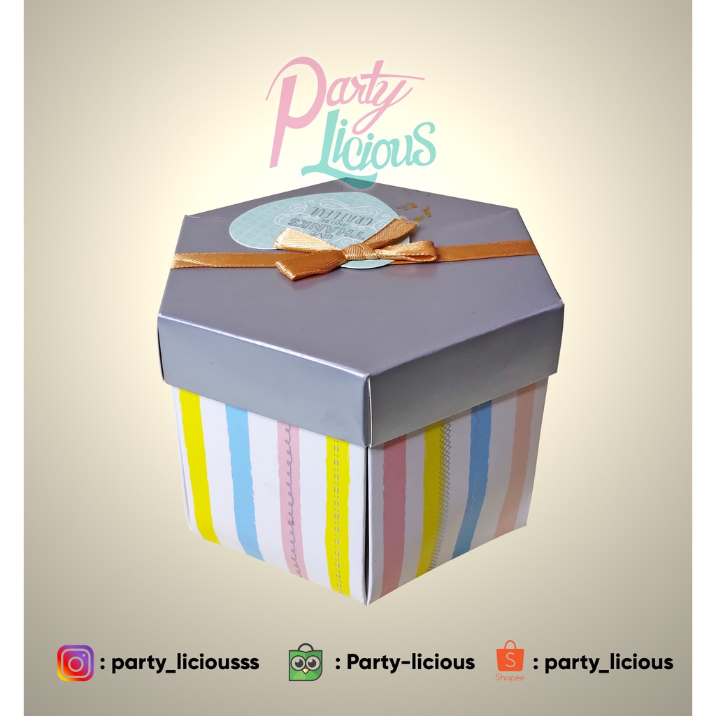 

Surprise Box Kado Unik 3 Dimensi Pop Up Hexagonal Silver