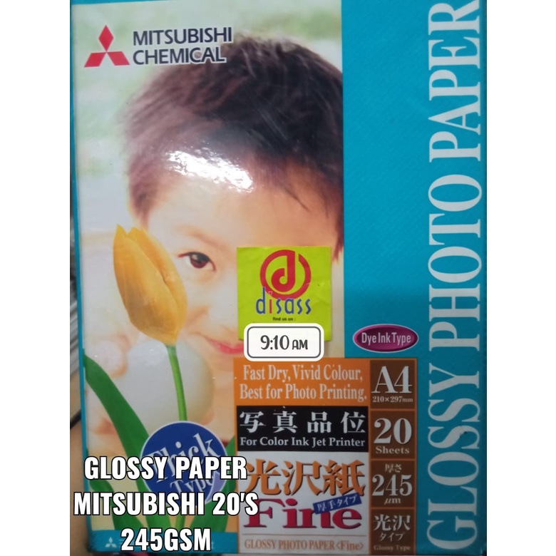 

GLOSSY PAPER MITSUBISHI 245GSM - DISASS JOGJA